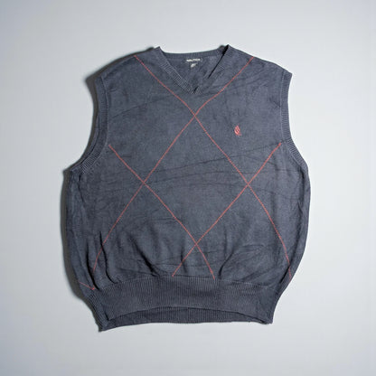 Nautica Vintage V-Neck Argyle Vest - XL