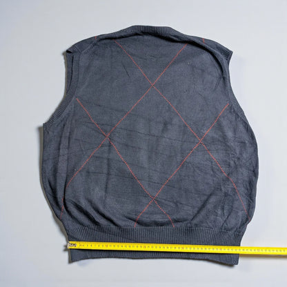 Nautica Vintage V-Neck Argyle Vest - XL