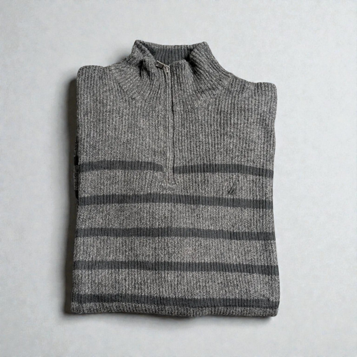 Maglione vintage Nautica in cotone con collo alto - L