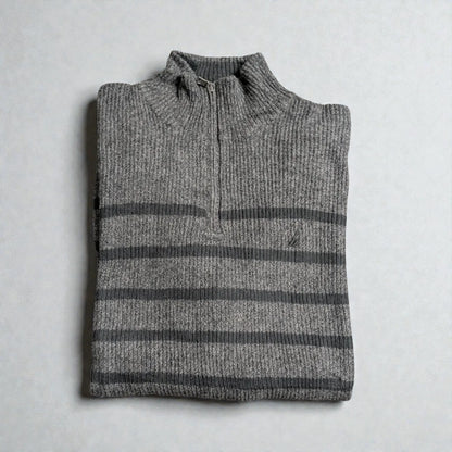 Maglione vintage Nautica in cotone con collo alto - L