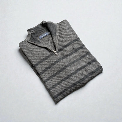 Maglione vintage Nautica in cotone con collo alto - L