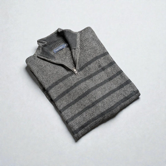 Maglione vintage Nautica in cotone con collo alto - L