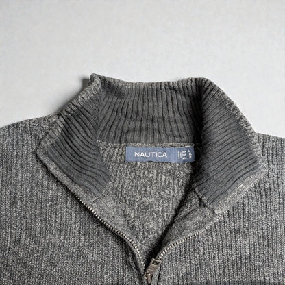 Maglione vintage Nautica in cotone con collo alto - L