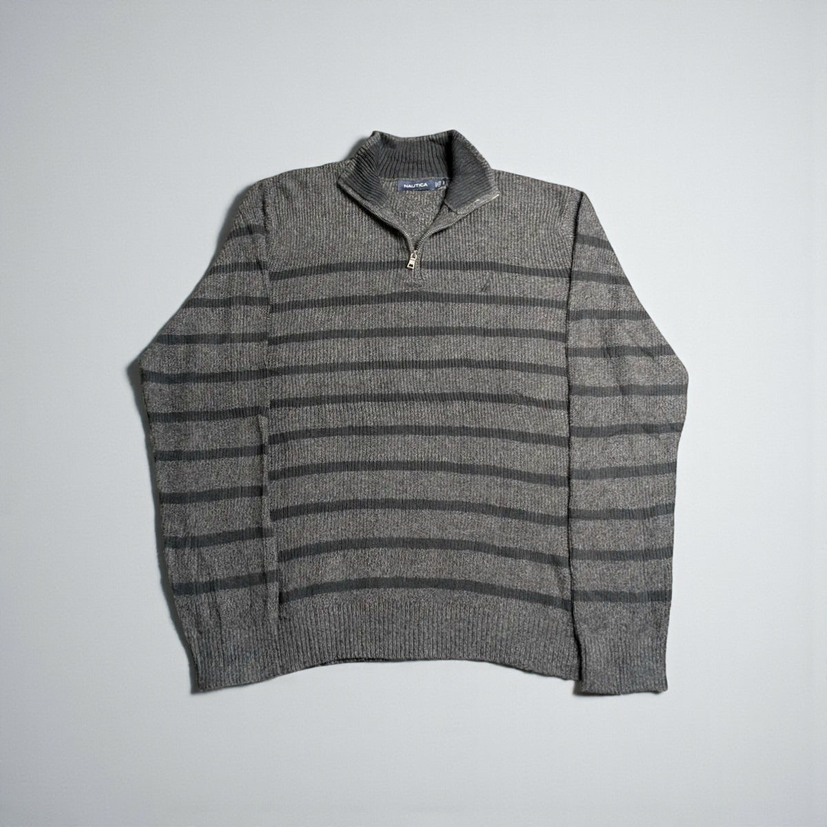 Maglione vintage Nautica in cotone con collo alto - L