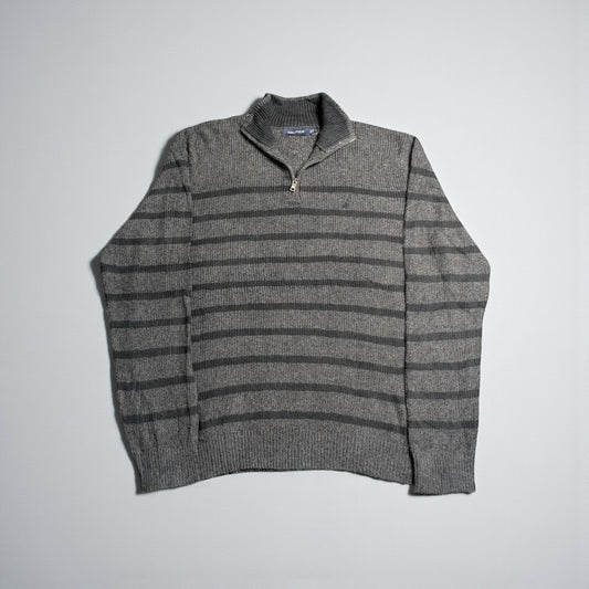 Maglione vintage Nautica in cotone con collo alto - L
