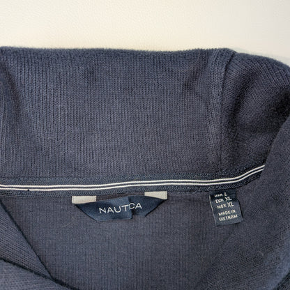 Maglione vintage Nautica collo a scialle anni 90 - XL