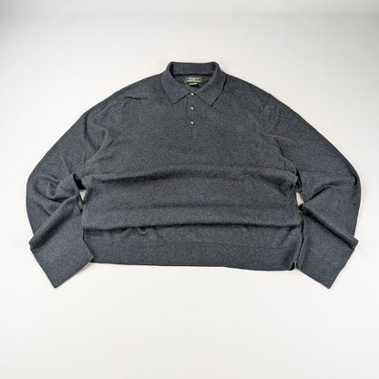 Maglione polo Eddie Bauer vintage anni 90 cotone cashmere - L Tall / XL