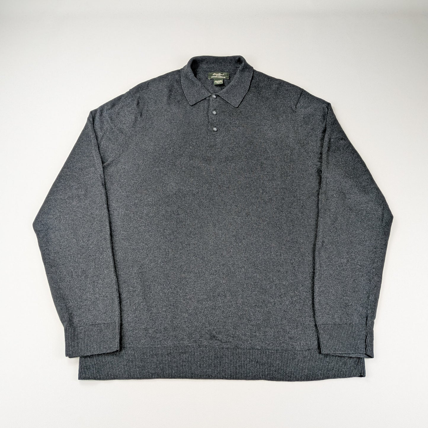 Maglione polo Eddie Bauer vintage anni 90 cotone cashmere - L Tall / XL