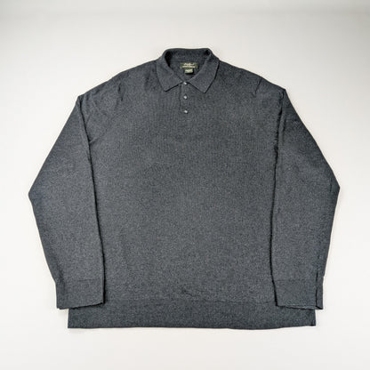 Maglione polo Eddie Bauer vintage anni 90 cotone cashmere - L Tall / XL