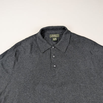 Maglione polo Eddie Bauer vintage anni 90 cotone cashmere - L Tall / XL