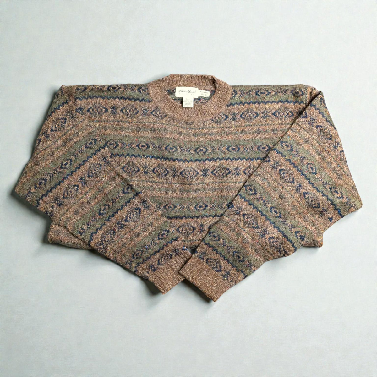 Maglione Eddie Bauer vintage lana tweed con neps - XL/2XL