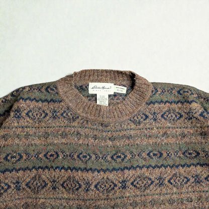 Maglione Eddie Bauer vintage lana tweed con neps - XL/2XL