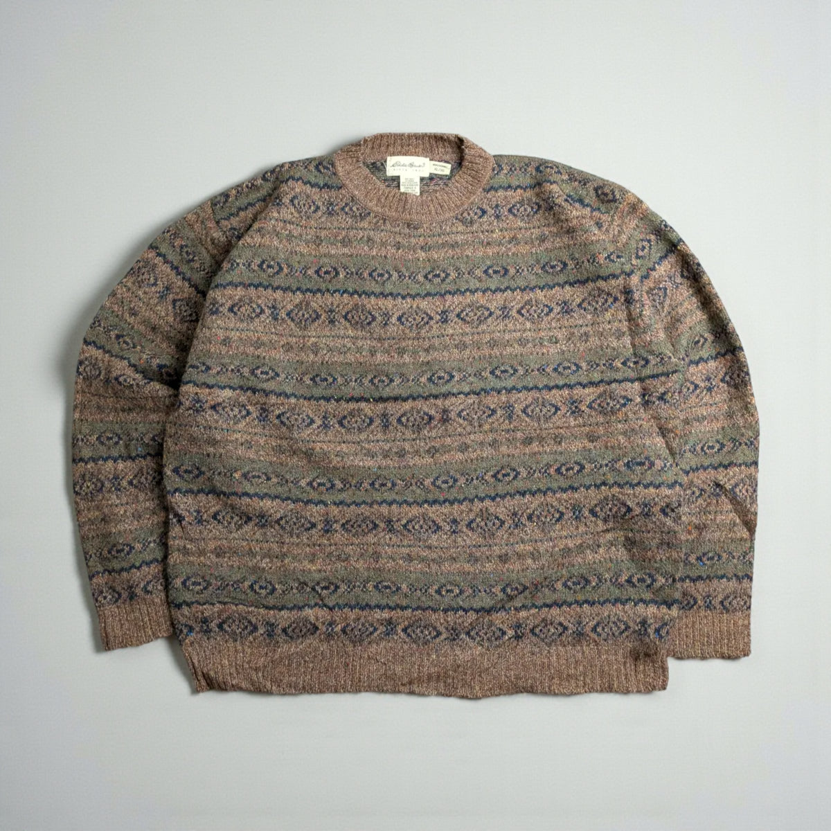 Maglione Eddie Bauer vintage lana tweed con neps - XL/2XL