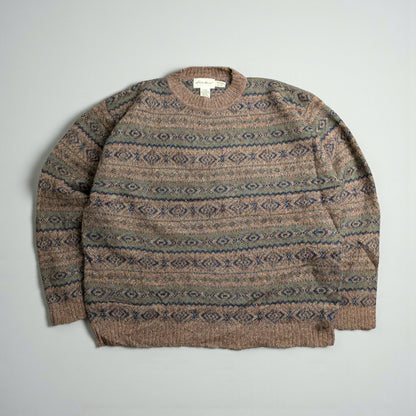 Maglione Eddie Bauer vintage lana tweed con neps - XL/2XL