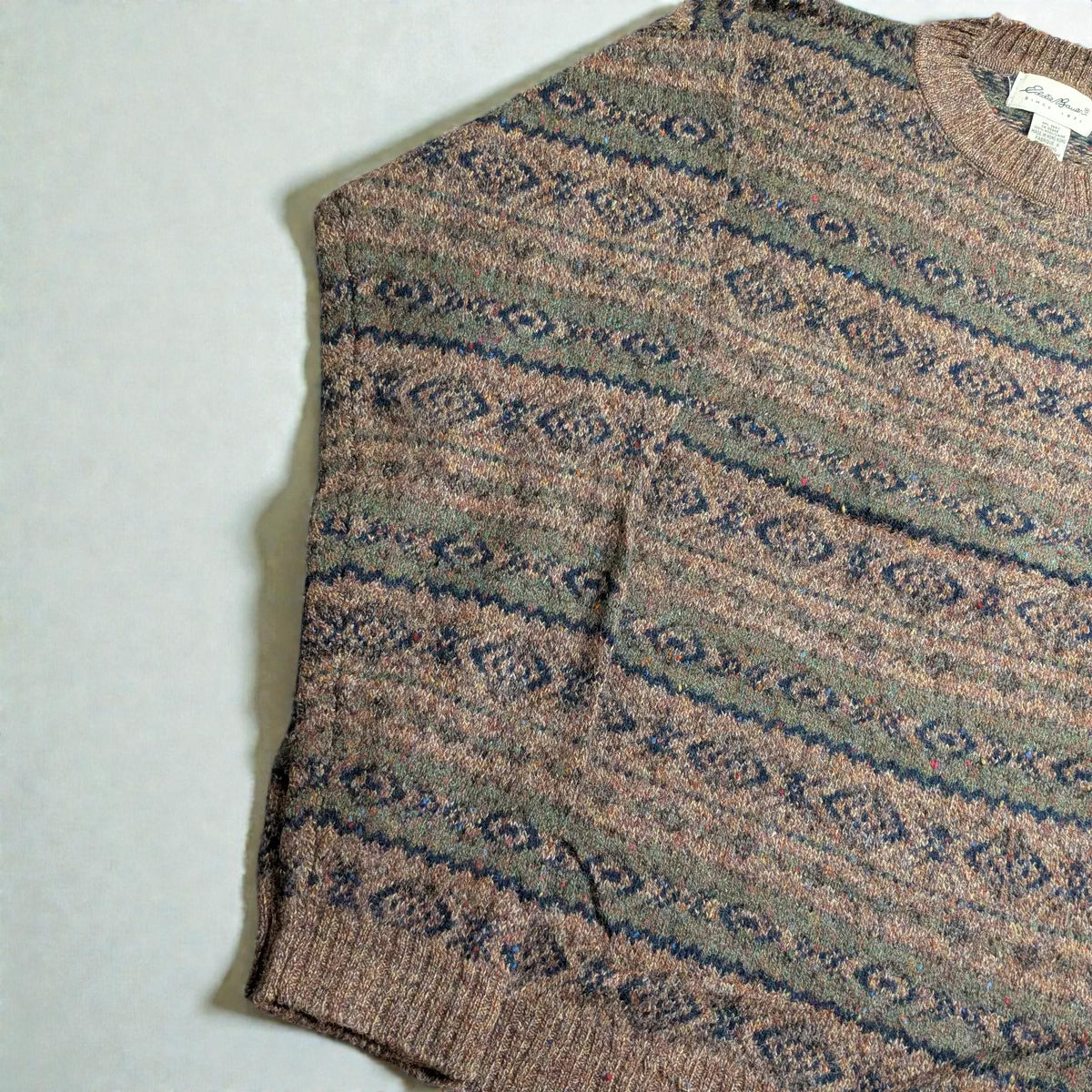 Maglione Eddie Bauer vintage lana tweed con neps - XL/2XL