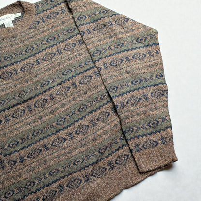 Maglione Eddie Bauer vintage lana tweed con neps - XL/2XL