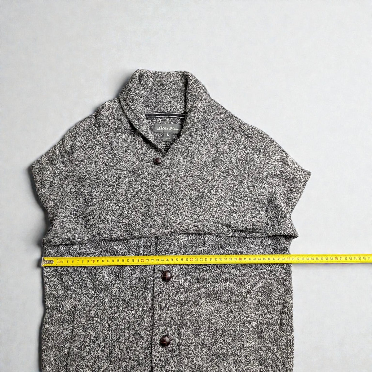 Cardigan vintage Eddie Bauer con collo sciallato - S