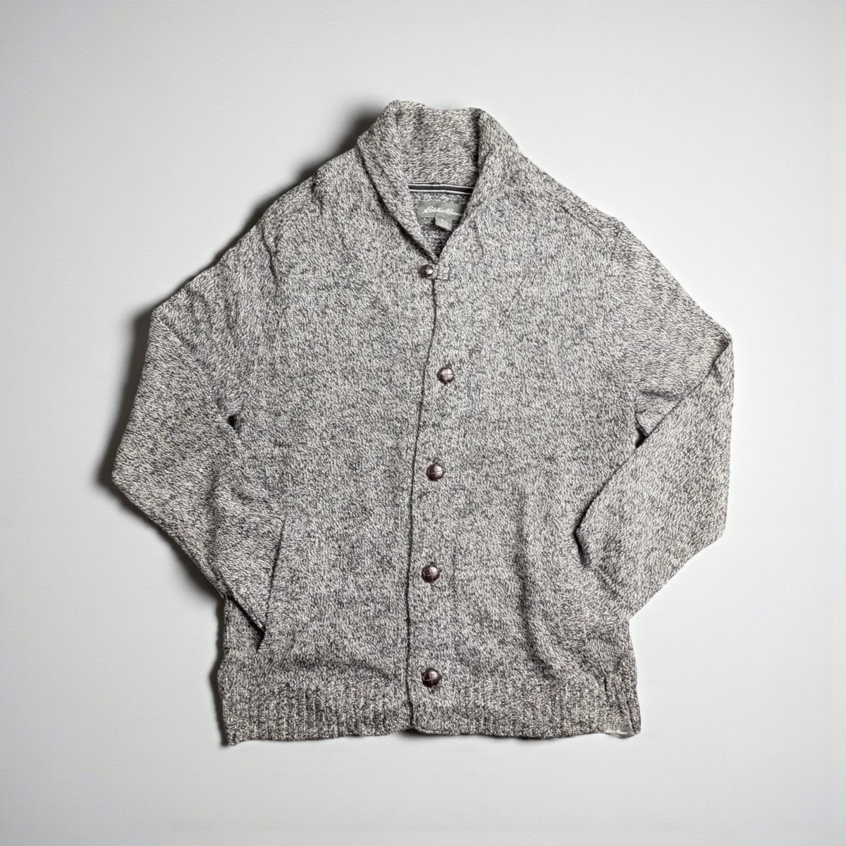 Cardigan vintage Eddie Bauer con collo sciallato - S