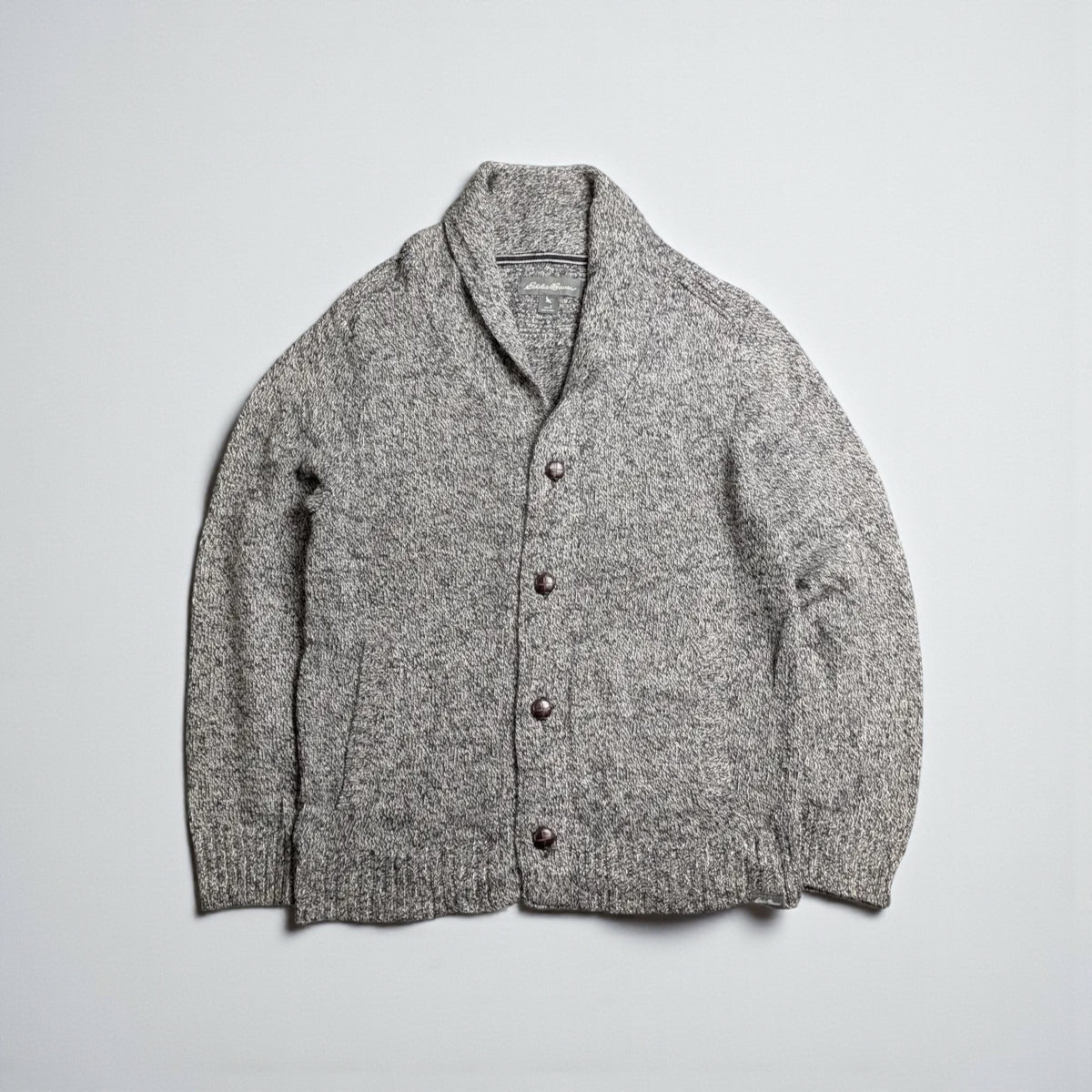 Cardigan vintage Eddie Bauer con collo sciallato - S