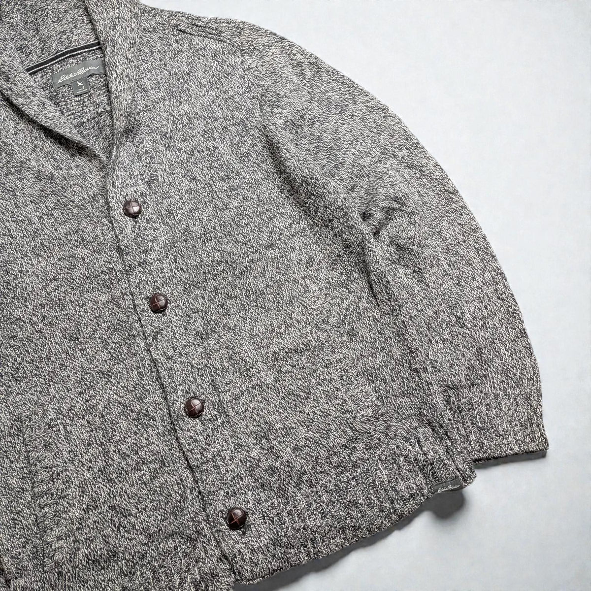Cardigan vintage Eddie Bauer con collo sciallato - S