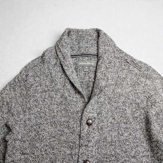 Cardigan vintage Eddie Bauer con collo sciallato - S