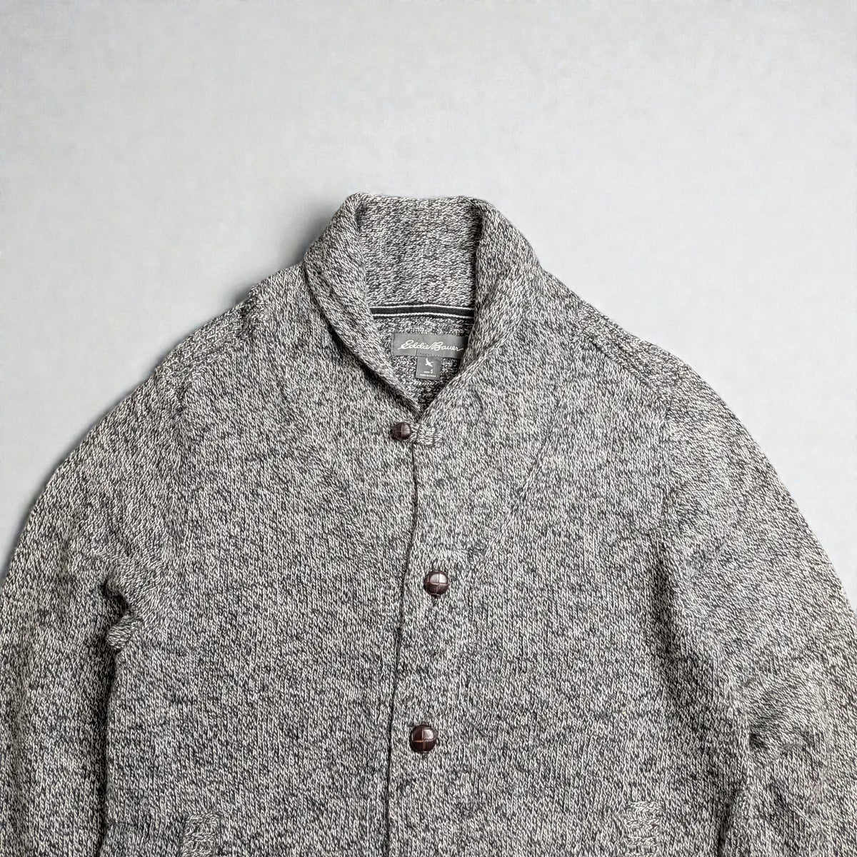 Cardigan vintage Eddie Bauer con collo sciallato - S