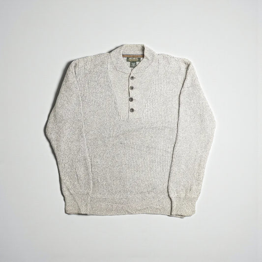 Maglione Eddie Bauer vintage con collo serafino - L