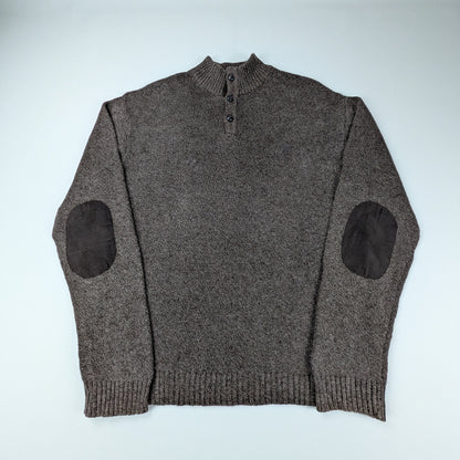 Maglione Chaps vintage anni 90 con toppe e bottoni - XL