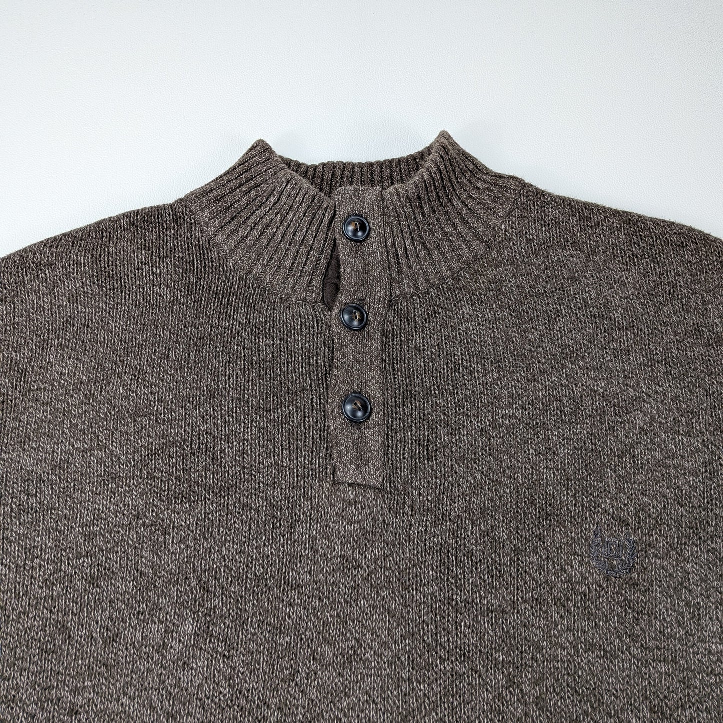 Maglione Chaps vintage anni 90 con toppe e bottoni - XL