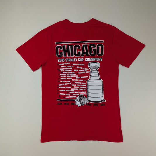 T-shirt Reebok ufficiale NHL Chicago Blackhawks Stanley Cup - M
