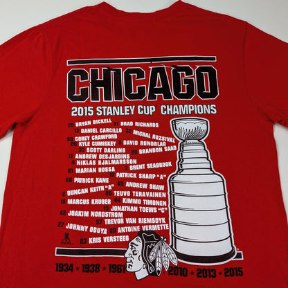T-shirt Reebok ufficiale NHL Chicago Blackhawks Stanley Cup - M