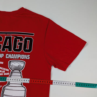 T-shirt Reebok ufficiale NHL Chicago Blackhawks Stanley Cup - M